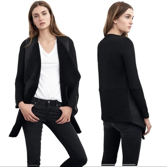 Velvet by Graham and Spencer Faux Shearling Waterfall Moto Women's Jacket XS - Picture 1 of 7